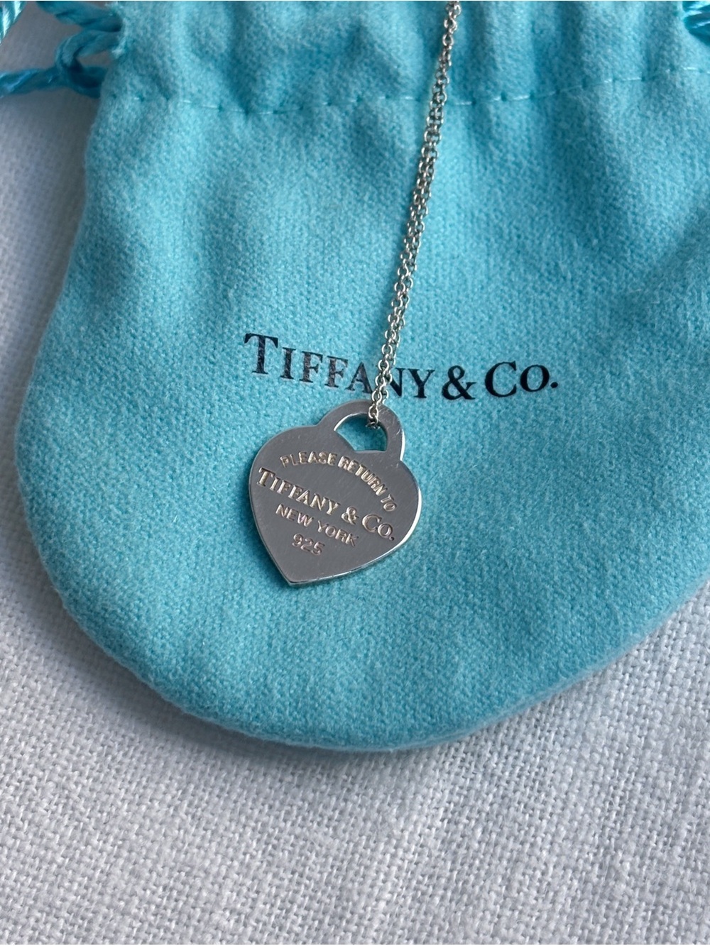 Tiffany & Co. Return To Tiffany Heart Tag Pendant Necklace 925 Sterling Silver
